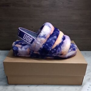 UGG Oh Yeah Marble Purple and Orange Slides